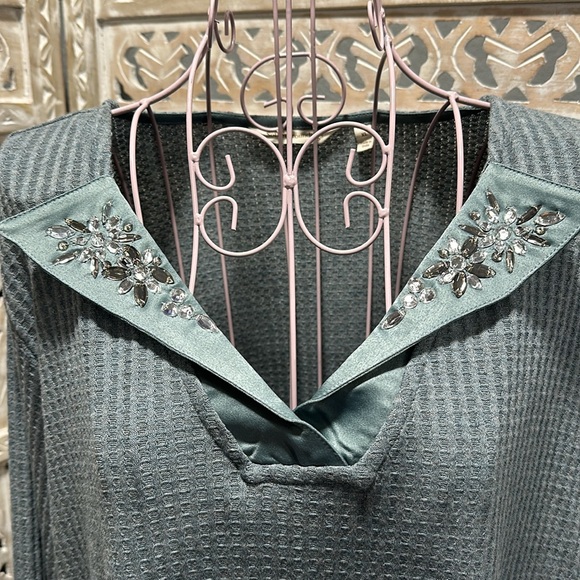 Tops - Soft Surroundings Embellished Waffle Top